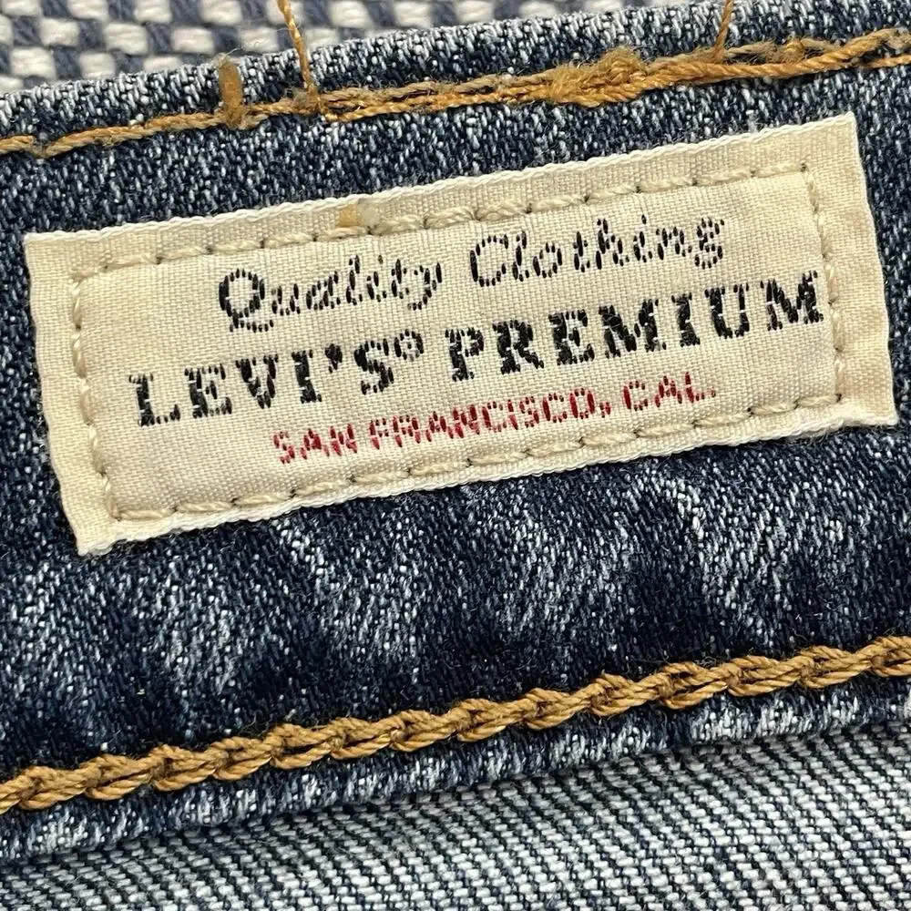 Levis 512 Premium Jeans Mens 32x32 Blue Slim Tapered Stretch Denim